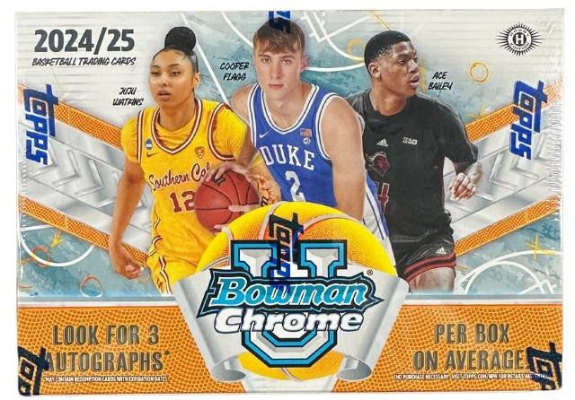 Topps 2024-25 Bowman Chrome University Basketball Breaker's Delight Box Trading Cards