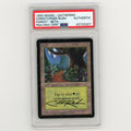 Magic The Gathering 1993 Beta Forest Christopher Rush Auto Authentic Trading Card